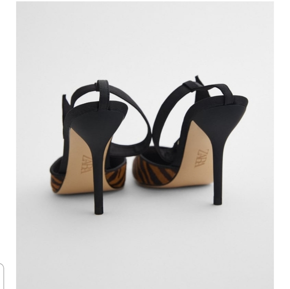 ZARA Leather Slingback Heels - Picture 2 of 4